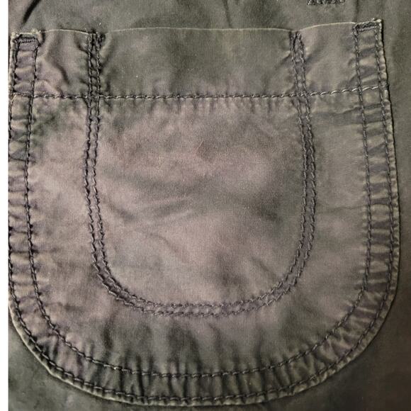 Y2K Blue Tie Dye Cargo Pants Roll Tab Hem Cropped Outdoors Hiking gorpcore - Picture 10 of 11